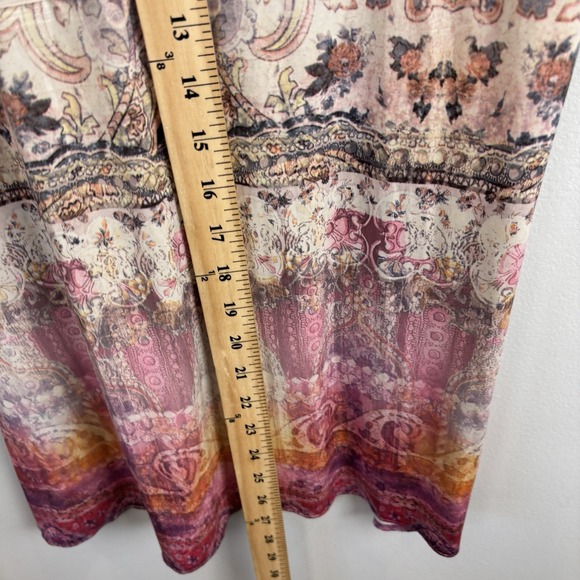 Unity World Wear Babydoll Top Womens M  Smocked  Flutter Boho - Picture 6 of 7